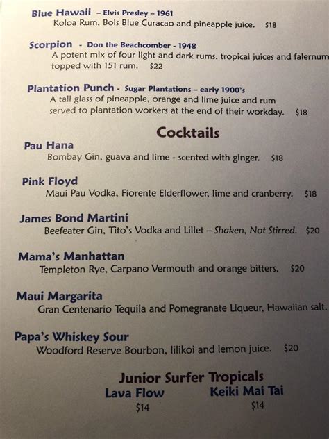 mamas fish house|Menu for Mama's Fish House in Paia, HI .